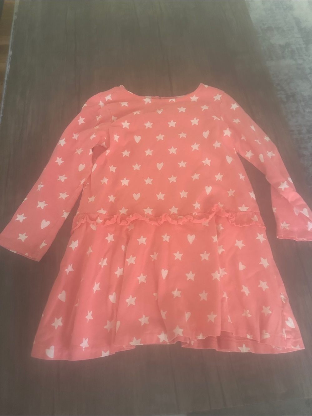 GAP Pink Star & Heart Ruffle Dress